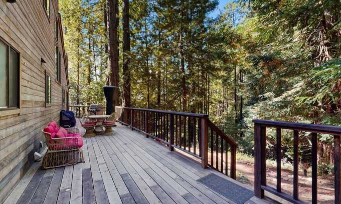 Anchor Bay House | Secluded, two-story getaway with free WiFi, wood stove, & furnished deck