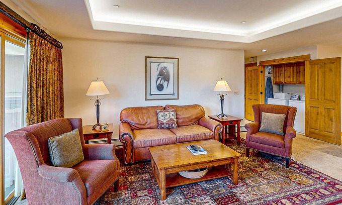 Steamboat Springs Condo | Second floor condo with gas fireplace, WiFi, pool, and hot tub - walk to gondola