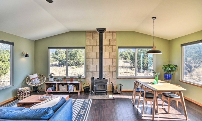 Baca Grande Cabin | Serene 2-Bed Crestone Cabin Mountain Views Modern Comforts Dog-Friendly
