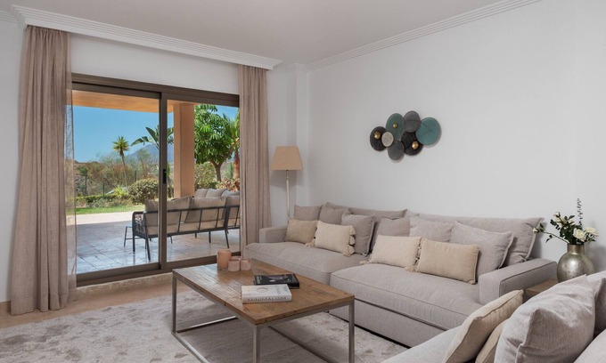 New Golden Mile Apartment | Serene 3-Bedroom with Sea and Sunset Views