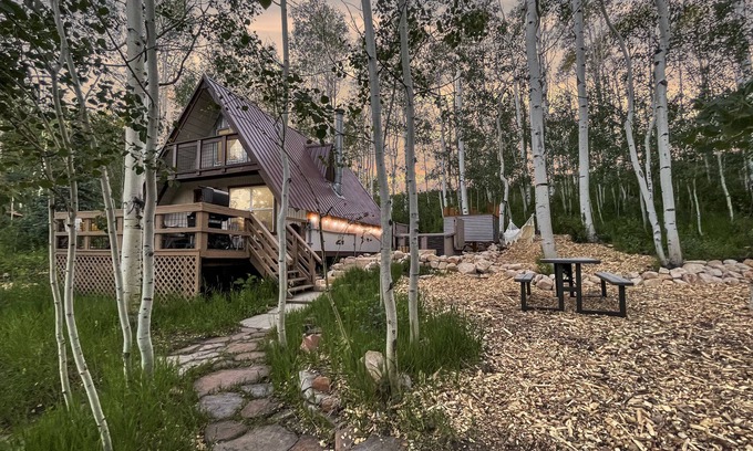 Silver Summit Cabin | Serene A-Frame Tiny Home in the Aspens w/Hot Tub, Outdoor Shower, Minutes from Park City