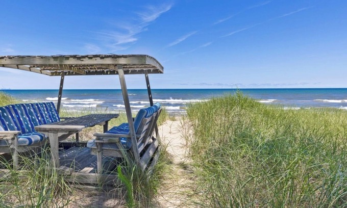 Miller Beach House | Serenity Beachfront 3 Bedroom Walkout Steps from the Shore Close to Nat’l Park!