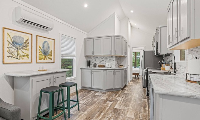 Fredericksburg Cabin | Sheek Classic Cabin at the SKYE Texas Hill Country Resort!