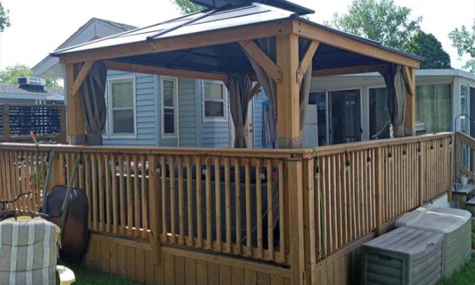 Ontario House | Sherkston Shores Rental, 30 second walk to the beach. Partial Lake views on deck