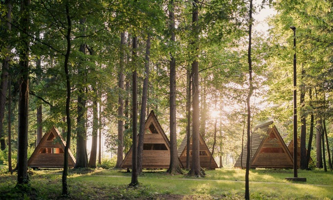 Mozirje House | Sleeping in a wooden hut 'Forest bed' at the river Savinja