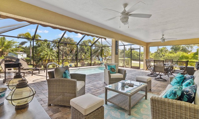 Englewood East House | Sleeps 10! Coastal Home, Heated Pool, Near Beach!