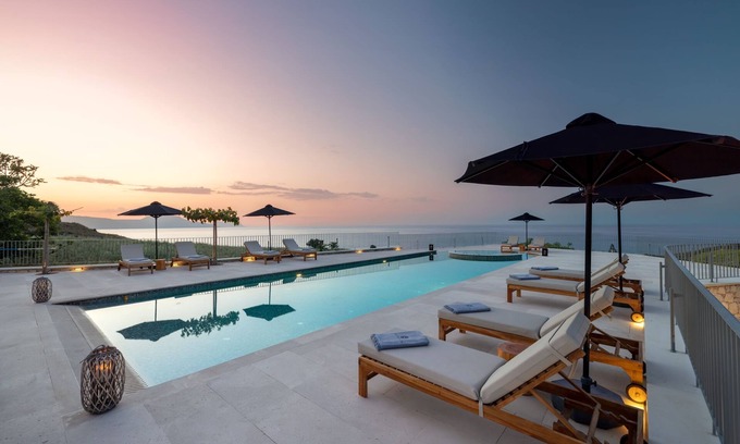 Filaki Villa | Solitude, sunsets and drenched in sea views with 120sqm pool and jacuzzi