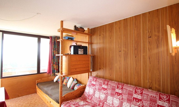 Chamrousse Apartment | South-Facing Studio for 4 in Chamrousse with Balcony and Mountain Views