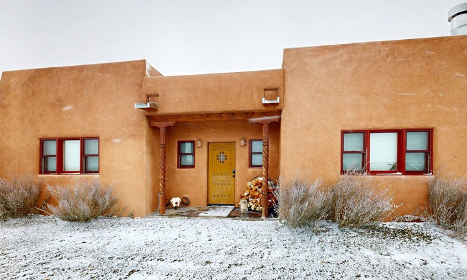El Prado House | Southwestern home with hot tub, mountain views, & ping pong