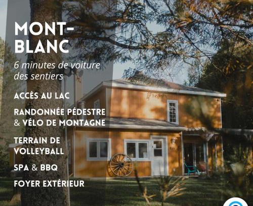 Lac-Superieur Ski Chalet | SPA private pond and beach volleyball