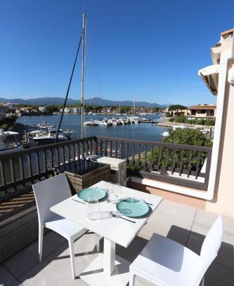 Saint-Cyprien Plage Apartment | Spacieux Studio 3pers vue marina a St Cyprien