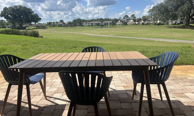 Wesley Chapel Condo | Spacious 2BR Golf Course Condo w/Large Patio, 4 Queen Beds & Workspaces – Perfect for Any Getaway!