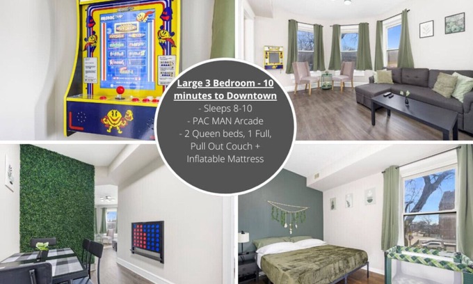Brighton Park Apartment | Spacious 3 Bedroom Apartment - 10 Minutes to Downtown - Sleeps up to 10