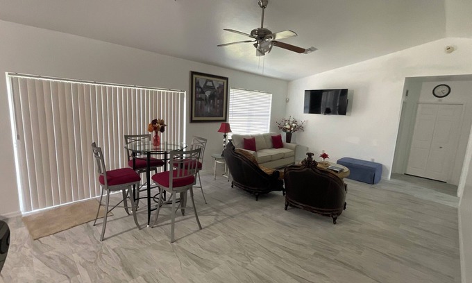 Eisenhower House | Spacious 4-bedroom house in peaceful Lehigh Acres with WiFi, AC. Newly remodeled