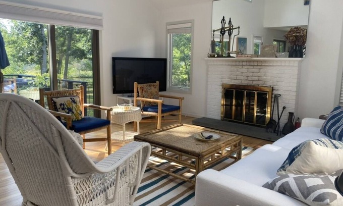 Sag Harbor House | Spacious, airy, quiet, newly renovated home on private wooded lot with pond
