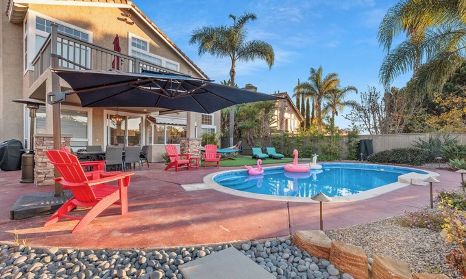 Rancho Penasquitos House | Spacious Canyon-View Retreat - Serene, Family-Friendly, Pool, Sauna & Game Room