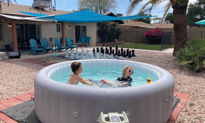 Broadway Palms House | Spacious house, large/secure/activity-filled back yard, child and dog friendly