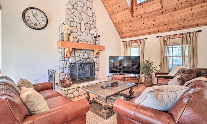 Lake Arrowhead House | Spacious Lake Arrowhead Home with Putting Green