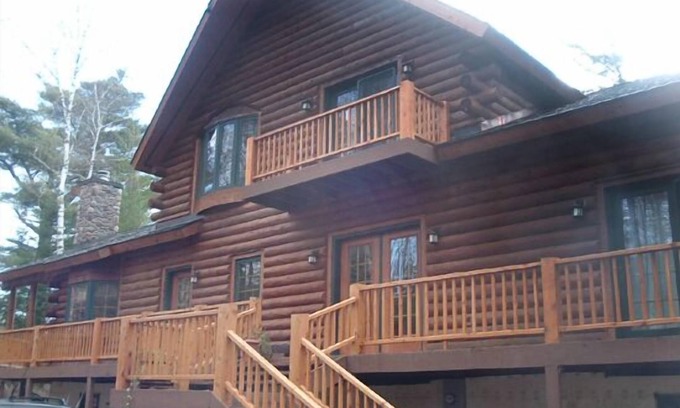 Lake Clear House | Spacious Log Home on Secluded waterfront property