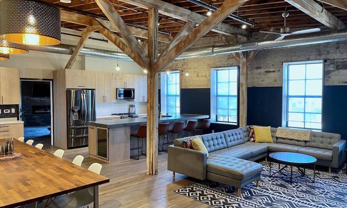 Dubuque Apartment | Spacious + modern loft with 3 bedrooms & game room