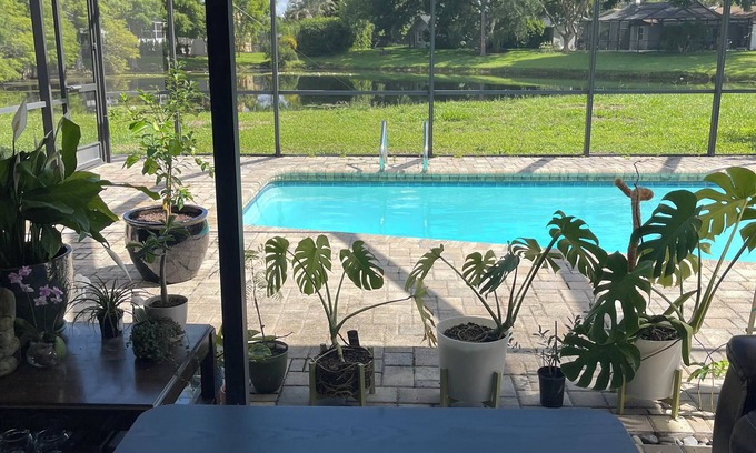 Greater Northdale House | Spacious Oasis! Glistening Pool, Pond, and Wildlife Views!