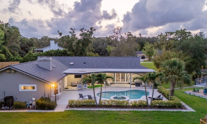 Palm Harbor House | Spacious Retreat with Heated Pool/Spa