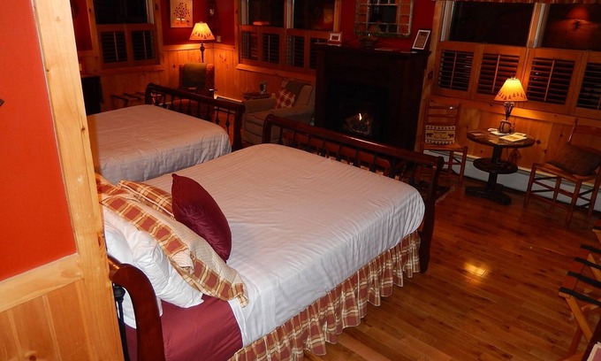 Saranac Lake Apartment | Spacious Suite with fireplace at Adirondack Waterfront Inn
