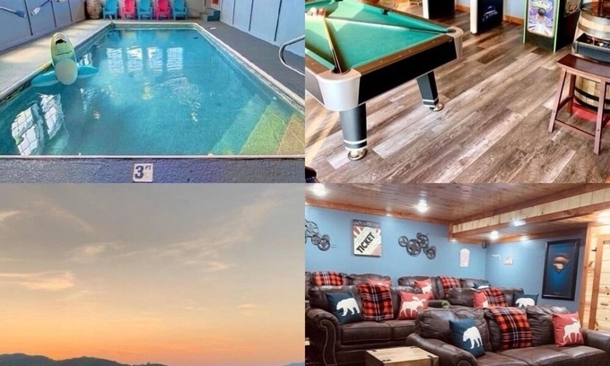 Gatlinburg - Pigeon Forge Cabin | Special Pricing! PRIVATE-IN-CABIN HEATED POOL-VIEWS- Very Clean - KING BEDS