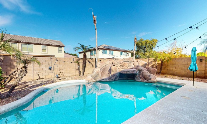 Laveen Village House | Spectacular home with private pool & pool chiller, grill, loft w/games