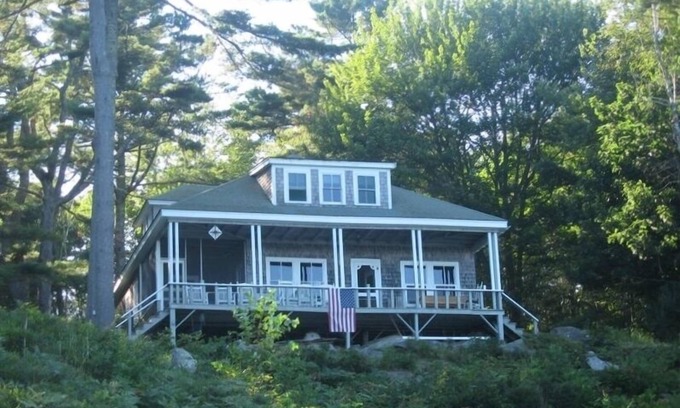 South Bristol Cottage | Spectacular Oceanfront House with private, Deep Water Dock