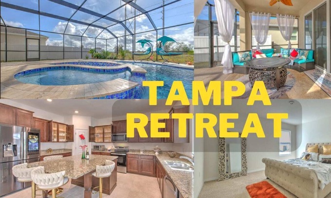 Balm House | Spectacular Retreat 5BD l12PPL l Heart of Tampa FL