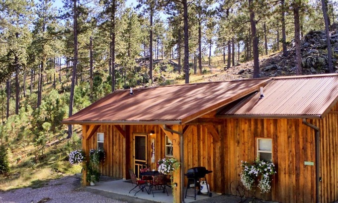 Rapid City Cabin | Spectacular setting, amenities, and centrally located to Mt. Rushmore and Custer State Park, and hiking. Wi-Fi. Excellent cell service (Verizon & ATT). Private campfire and fireplace. Off-season discounts. No extra fees.