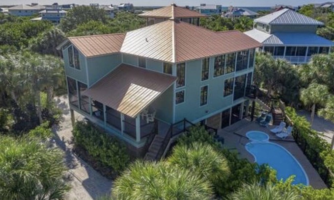 North Captiva House | Spectacular Sunsets. Private multilevel designer home with heated pool and spa