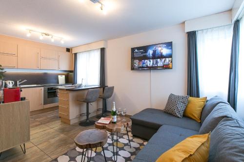 Engelberg Apartment | Spirit Apartments - Studio 2 - Küche - Parkplatz
