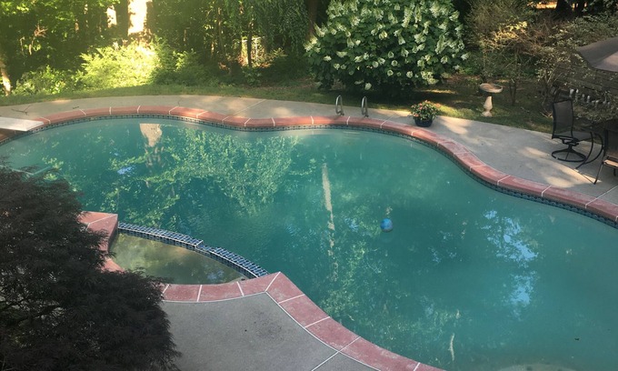 Stone Mountain Apartment | Splendor-in-the-Woods 5-StarGardenApt Patio & Pool 6Guests LongStays Commercial