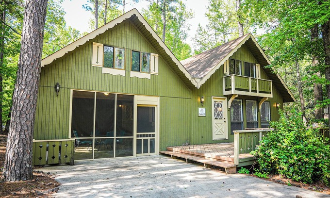 Pine Mountain Ski Chalet | Spread out and relax in this spacious wooded view chalet close to FDR State Park