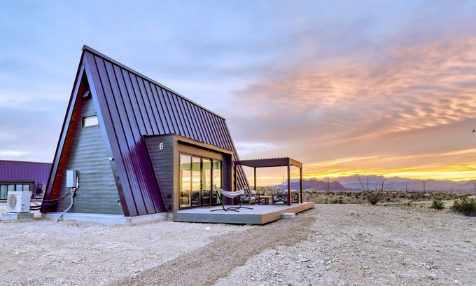 Study Butte-Terlingua Apartment | Stardust Big Bend Luxury A-frame 6 With a Great View