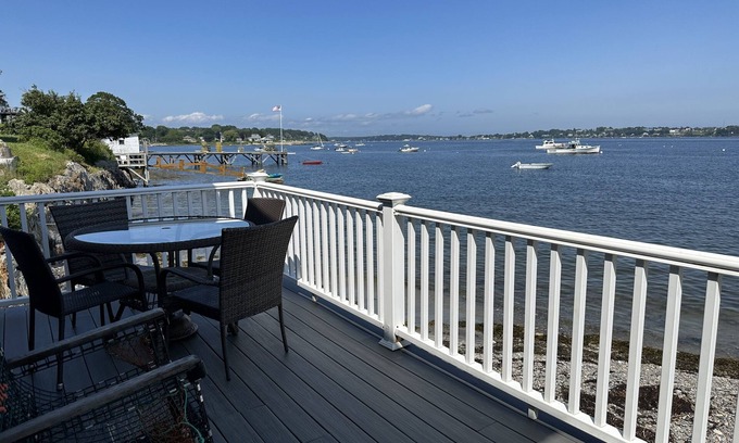 Mid-Coast and Islands Cottage | Step off the deck to enjoy the beach & a short walk down the scenic peninsula ~