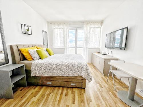 Pag Apartment | Studio Apartma PAG BLUE OCEAN 1 with sea view