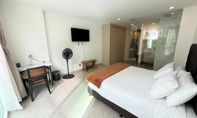 Armenia Apartment | Studio apartment on Avenida with pool, terrace