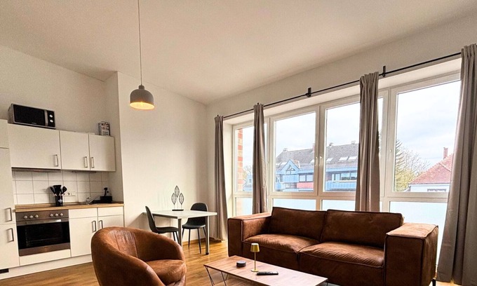 Lingen Apartment | Studio Apartment 'Panorama' with Wi-Fi