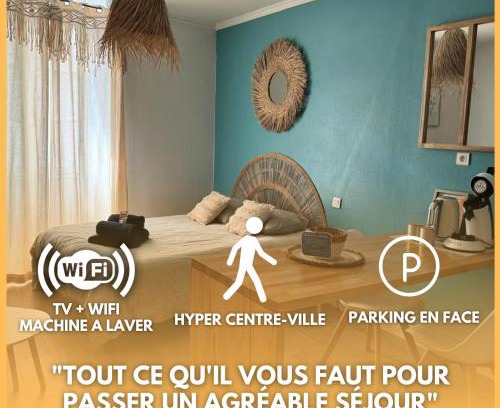 Moulins Apartment | Studio Boho-Chic en centre ville
