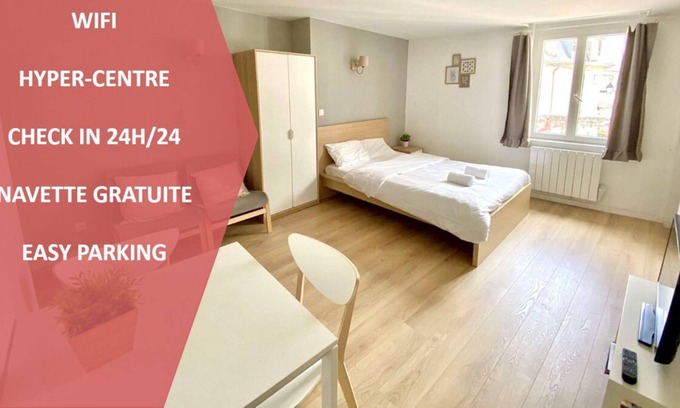 Bourges Apartment | Studio Cocon - Hypercentre - Easy Parking