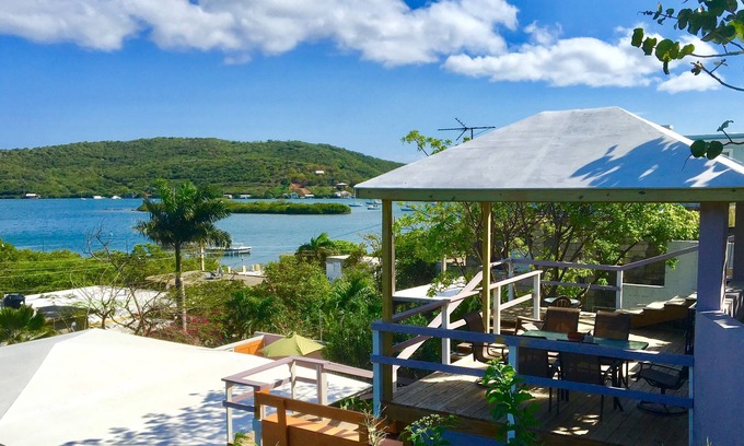 Culebra Pueblo Apartment | Studio en suite, king/twin beds sleep 3, multi-deck views, early access bag drop