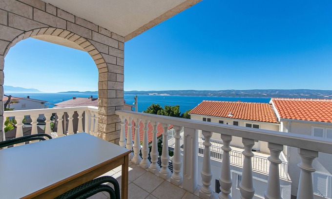 Stanici Apartment | Studio flat with terrace and sea view Stanići, Omiš (AS-19941-c)