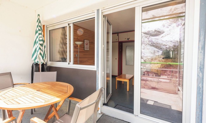 Eaux-Bonnes Apartment | Studio Gourette 6 pers. – Mountain View, at the Foot of the Slopes, Hiking Departure, Terrace & Balcony