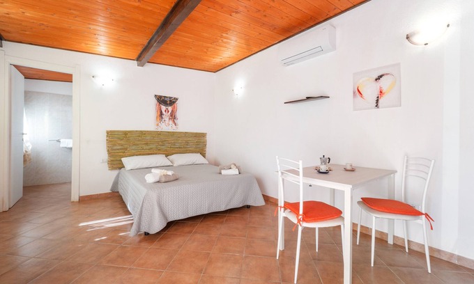 Teulada Apartment | Studio 'Il Limone' with Mountain View, Private Terrace and Air Conditioning