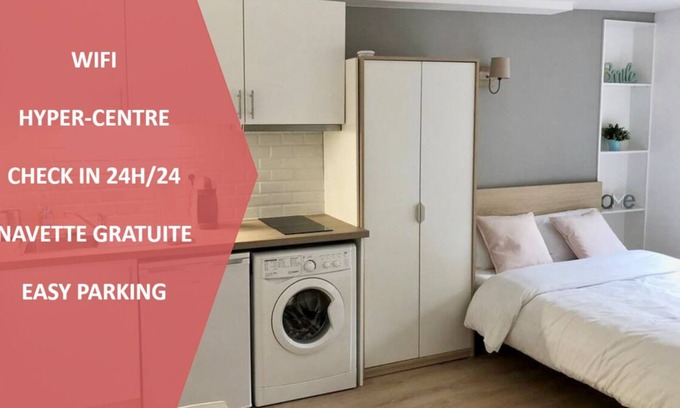 Bourges Apartment | Studio Lumière - Hypercentre - Easy Parking