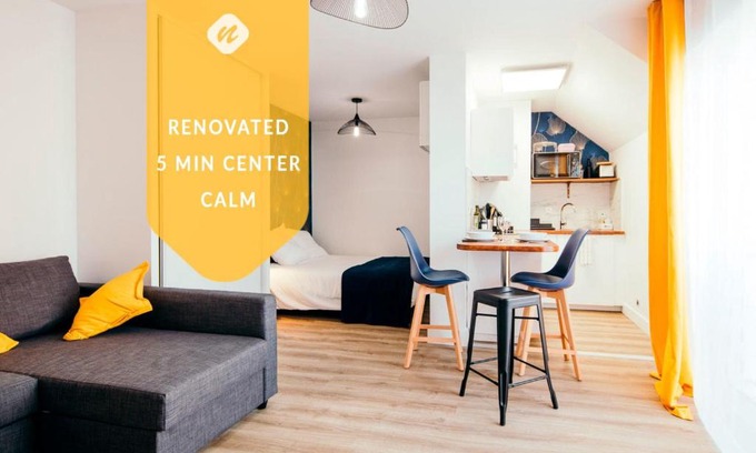 Saint-Nazaire Apartment | Studio Méan near Airbus and Chantiers Atlantique - wifi - parking