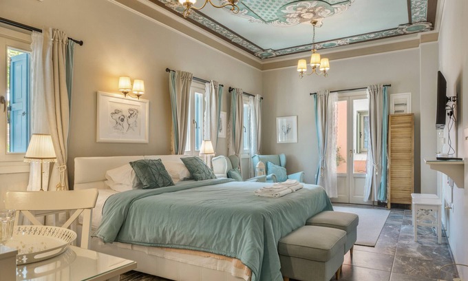 Symi Apartment | Studio 'No 2 Superior Symi Nautilus' with Sea View, Wi-Fi and Air Conditioning